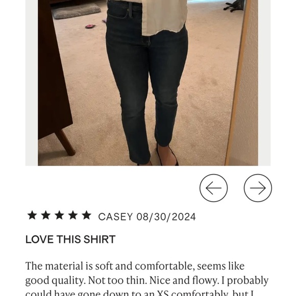 Quince Vintage Wash Tencel Camp Shirt Sz S White NEW - Picture 4 of 7